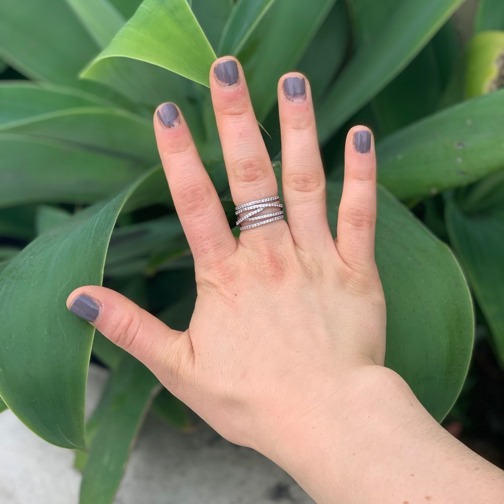 Silver layered ring - Picture 4 of 8